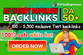 I will boost your rankings with tier1 dofollow SEO backlinks